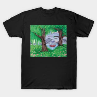 Pareidolia face in a landscape illusion T-Shirt